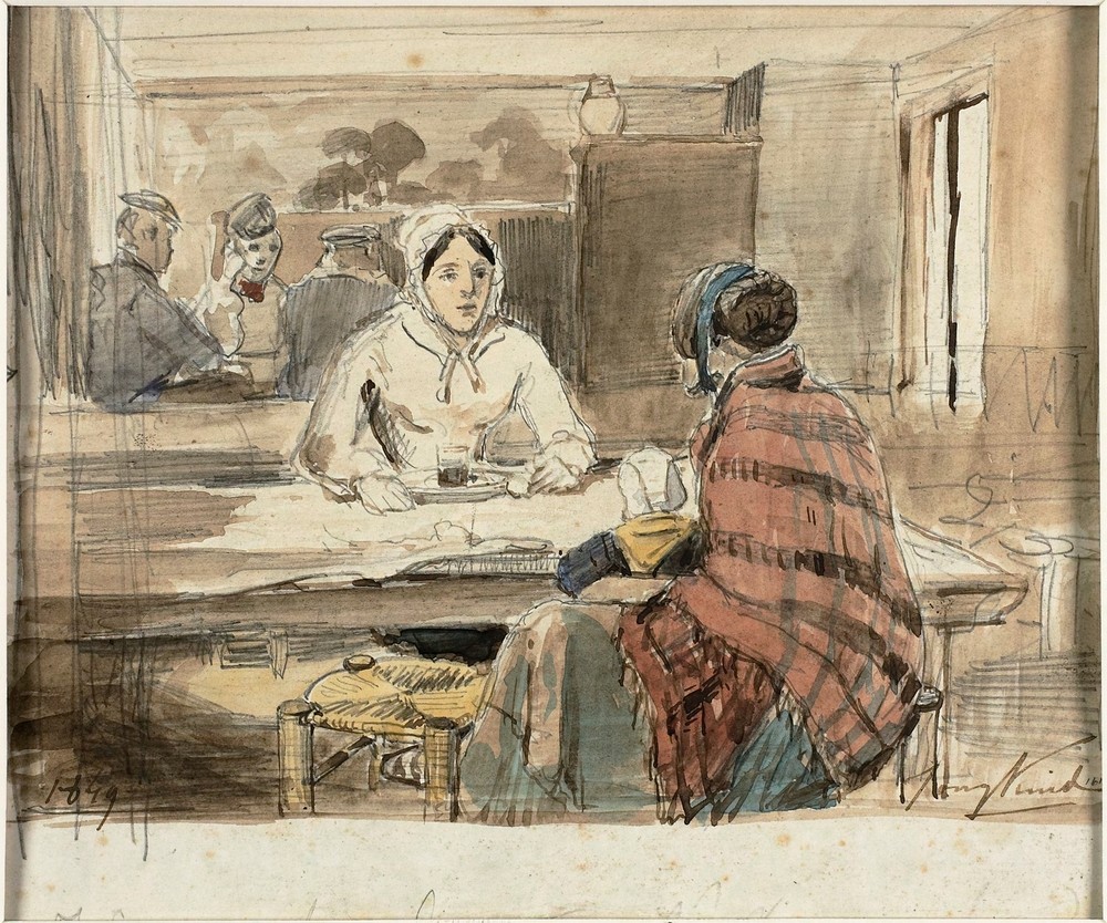 Two Women in a Cafe (c. 1849)