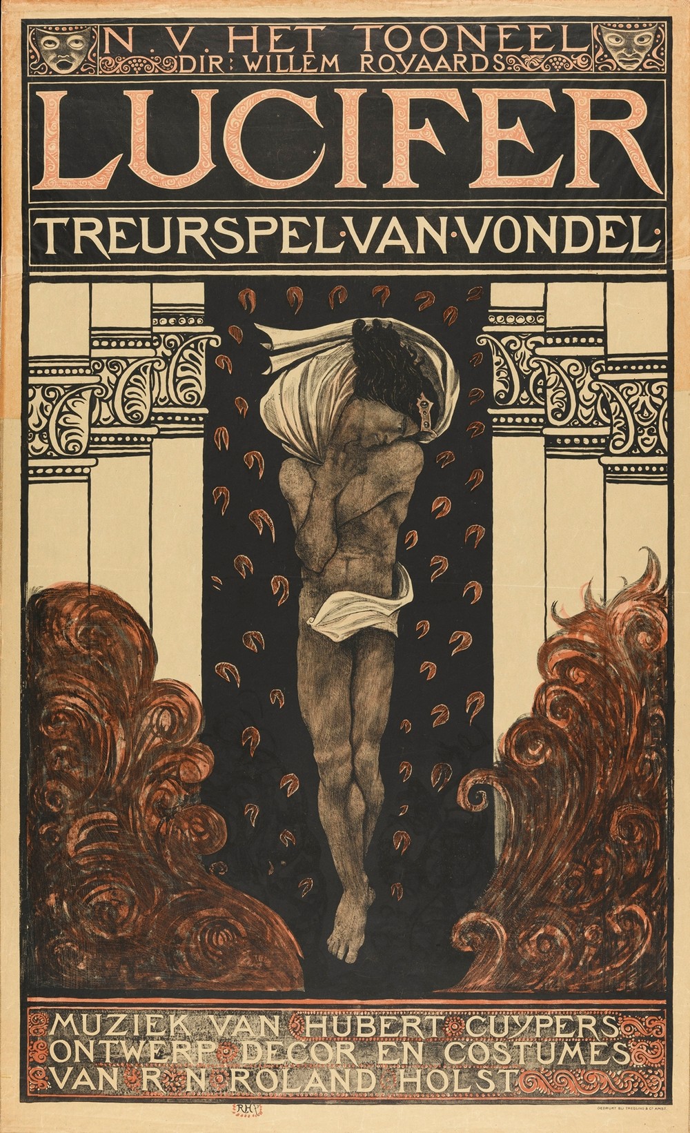 Lucifer Treurspel van Vondel. N.V.Het Tooneel dir; Willem Royaards, Muziek van Hubert Cuypers, Ontwerp Decor en Costumes van R N Roland_