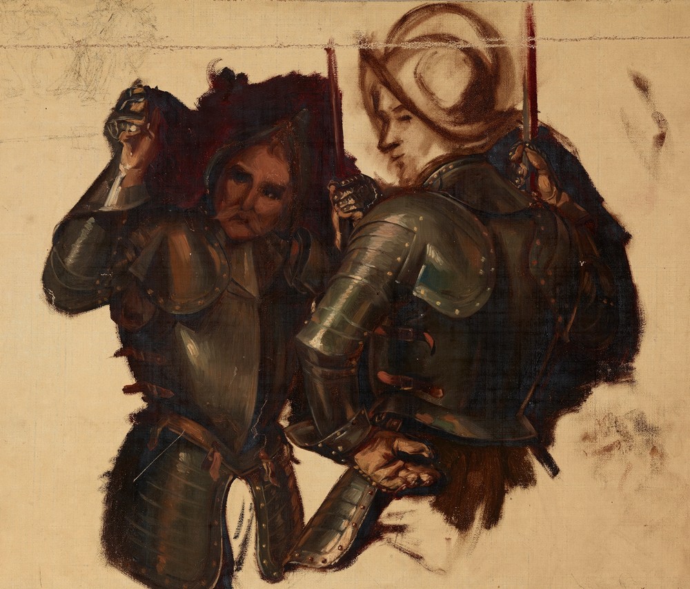Figures of Armoured Guards. Study to the Painting ‘Catherine Jagiellon in Gripsholm Prison’ (before 1858)