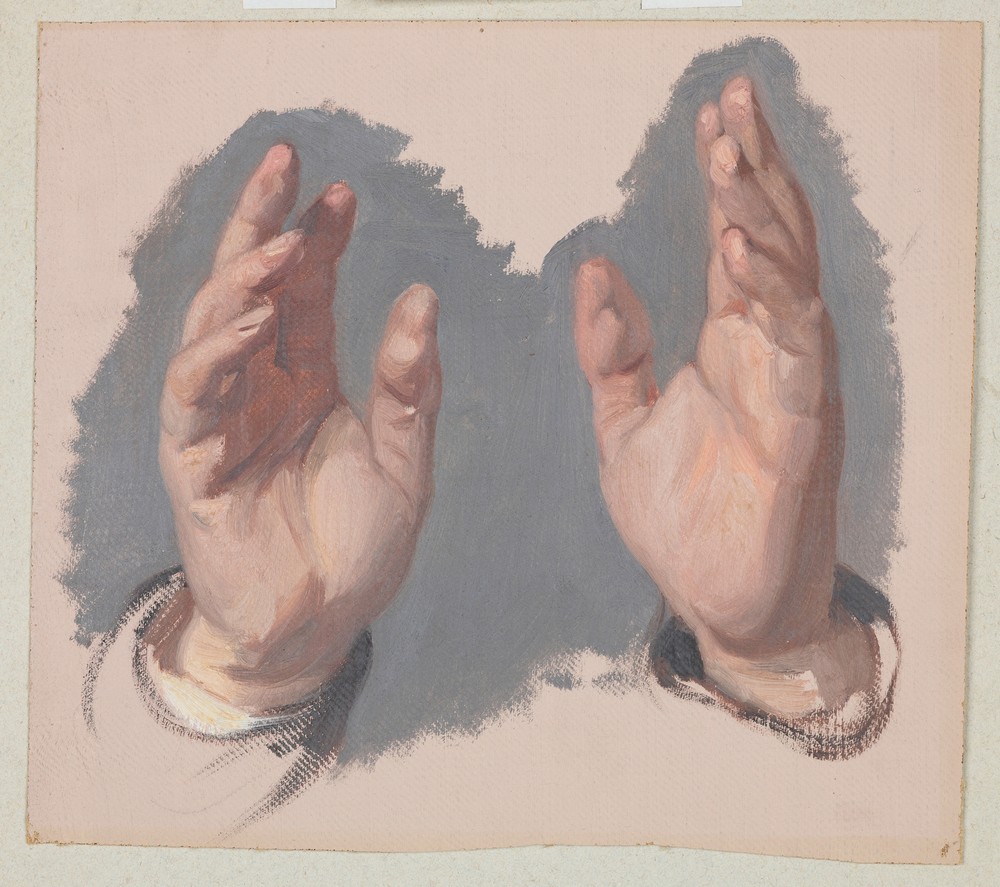 Study (I) of Both Hands of the Bishop to the Painting ‘The Oath of Queen Jadwiga’