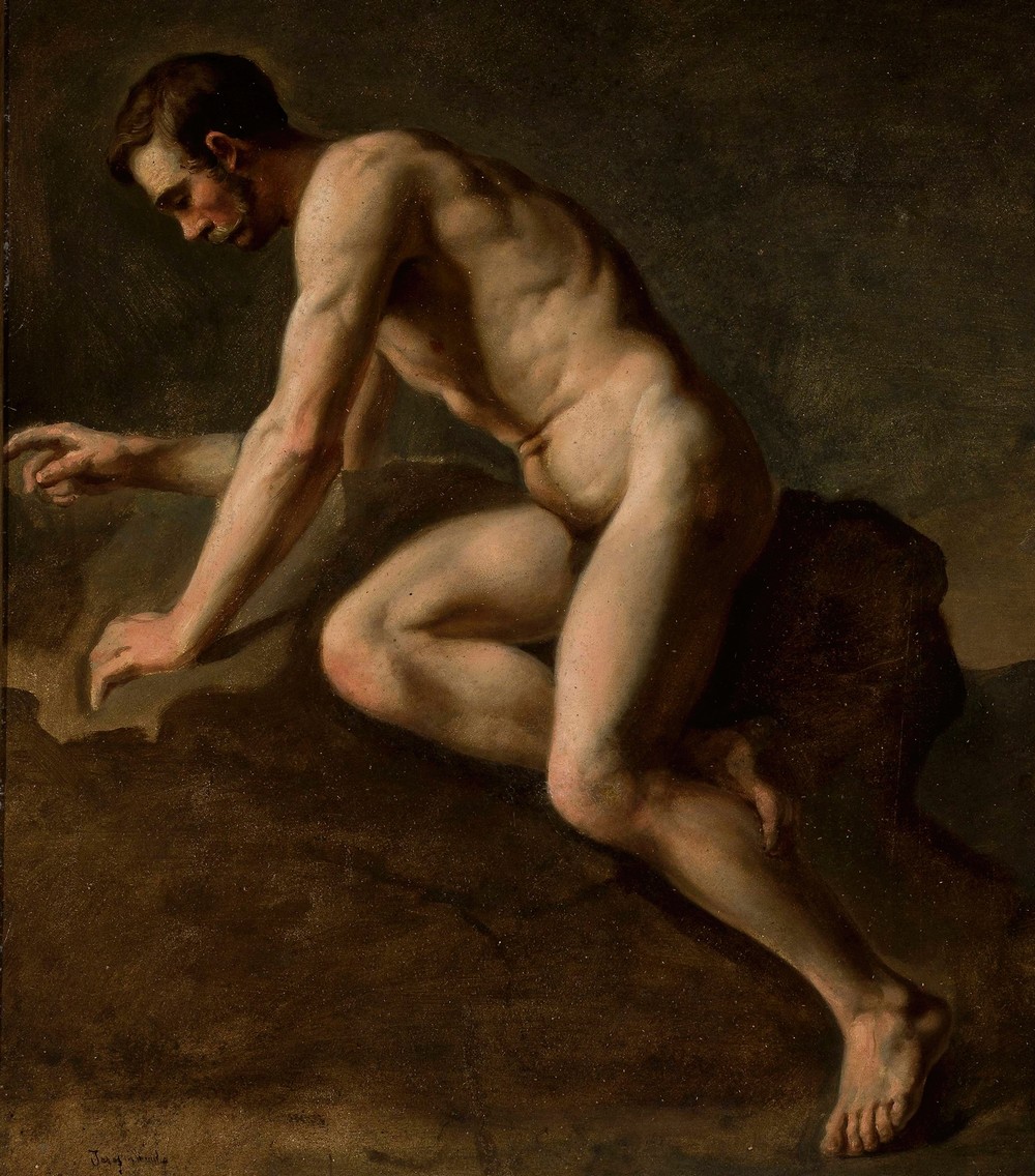 Male nude study (from 1841 until 1842)
