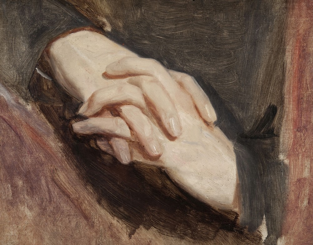 Study of the hands of Sigismund Augustus for the painting “Death of Barbara Radziwiłł” (circa 1860)