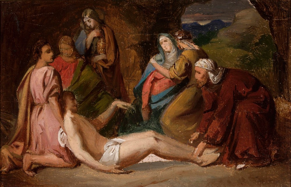 Entombment of Christ, sketch for a painting (circa 1850)