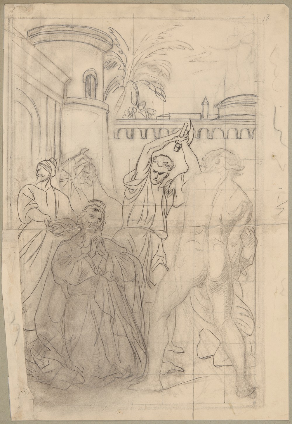 Composition sketch to the painting ‘Martyrdom of St Matthias’