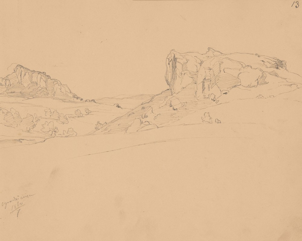 Landscape sketch from the Ogrodzieniec area