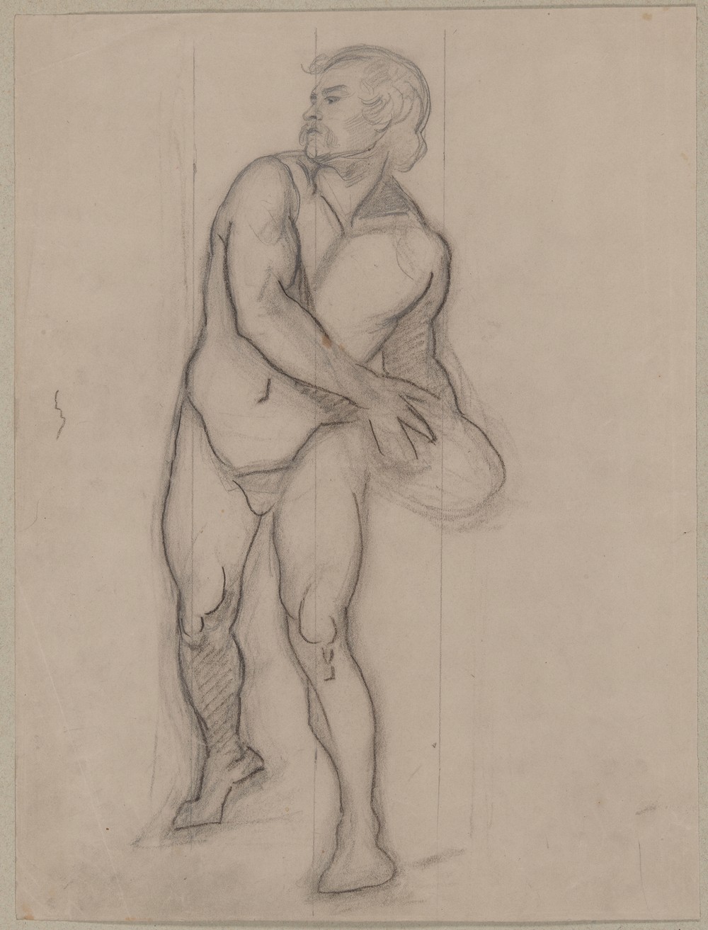 Nude sketch to the assailant to the painting ‘Martyrdom of St. Matthias’