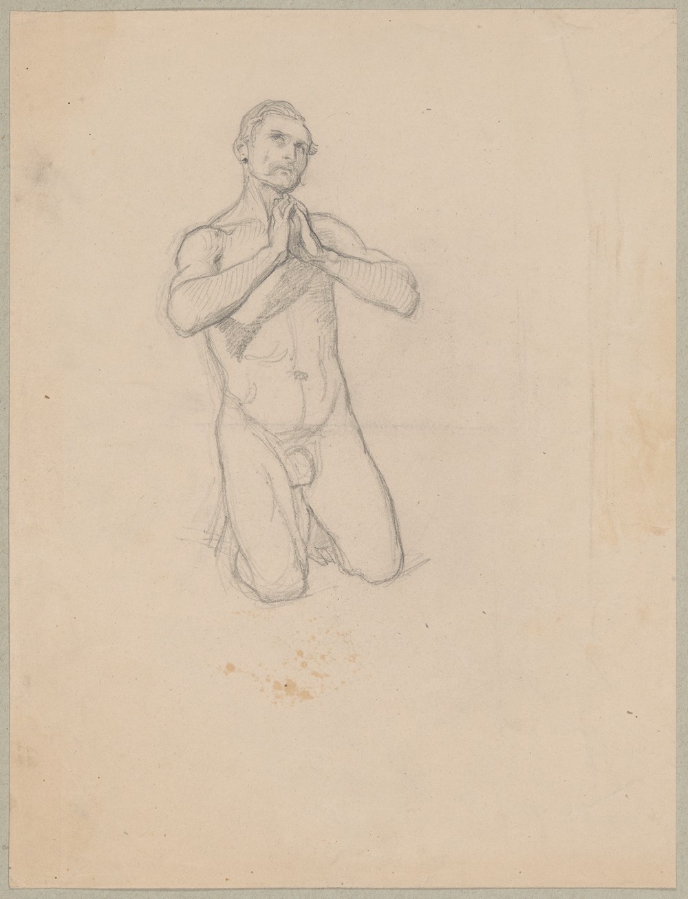 Nude sketch to the figure of St. Matthias to the painting ‘Martyrdom of St. Matthias’