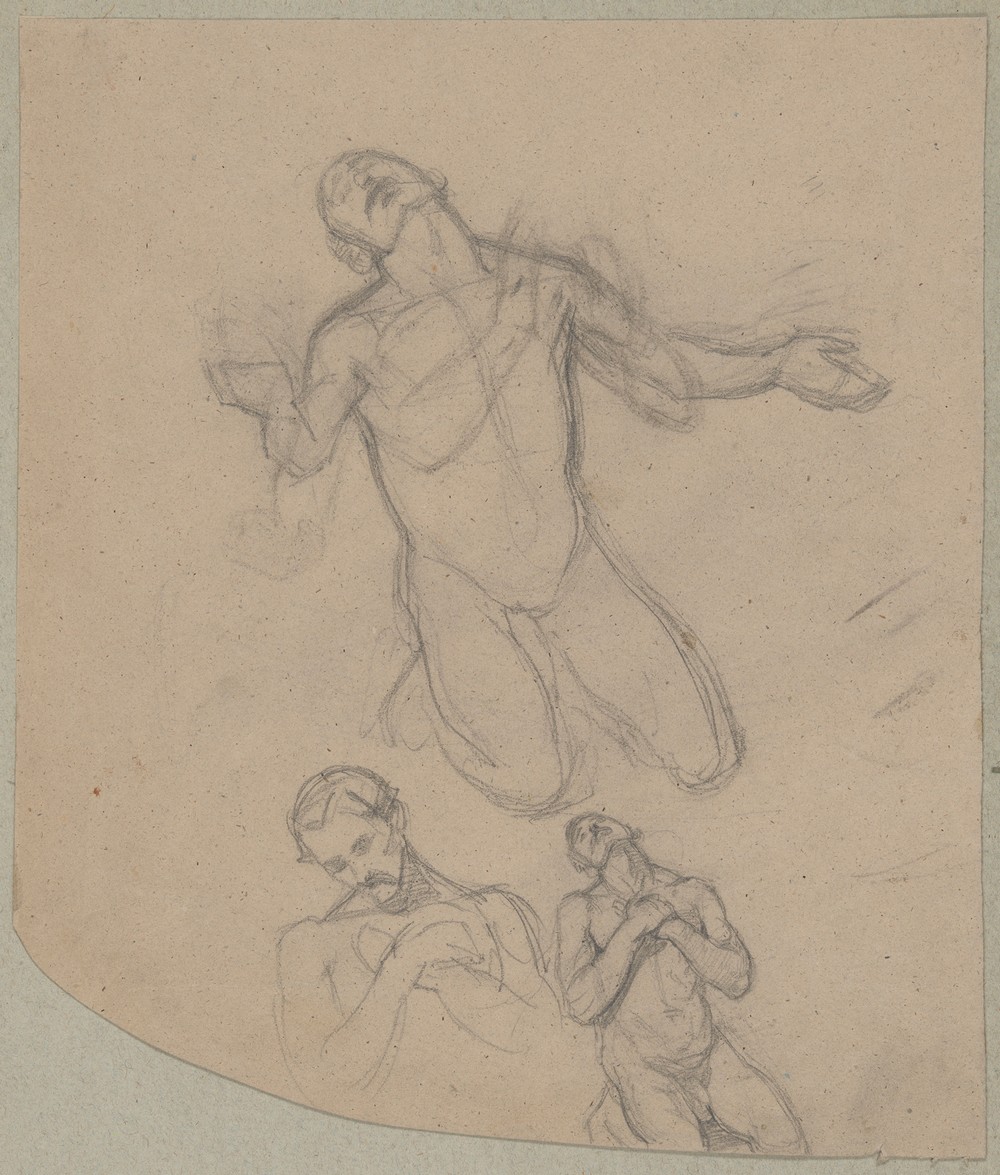 Nude sketch to the figure of St. Matthias to the painting ‘Martyrdom of St. Matthias’