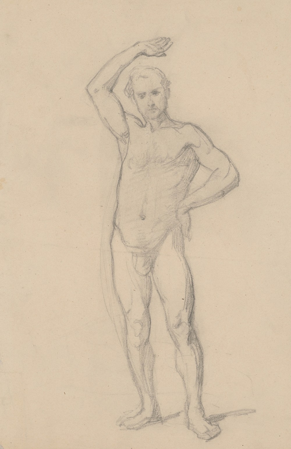 Nude sketch to the high priest to the painting ‘Martyrdom of St. Matthias’
