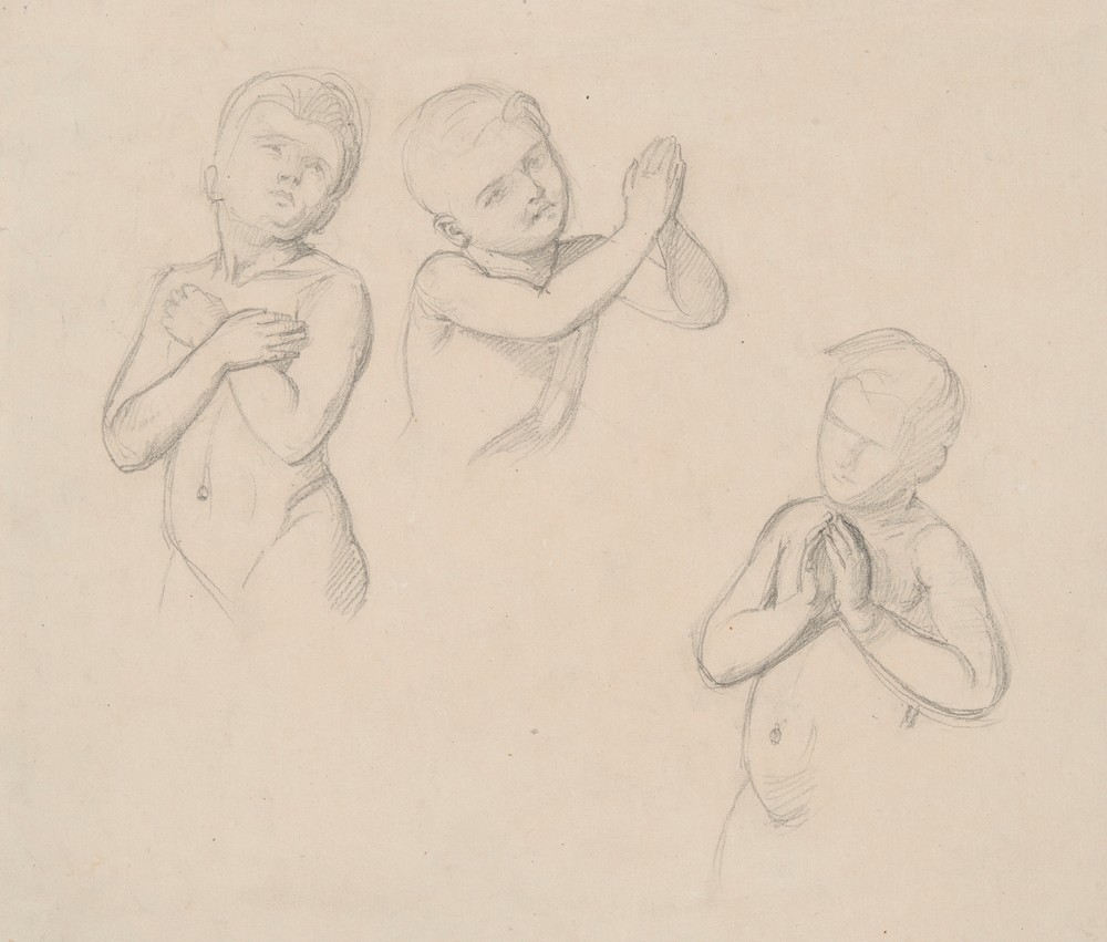 Nude studies of boys for the figures of angels in the painting ‘The Immaculate Conception of the Blessed Virgin Mary’