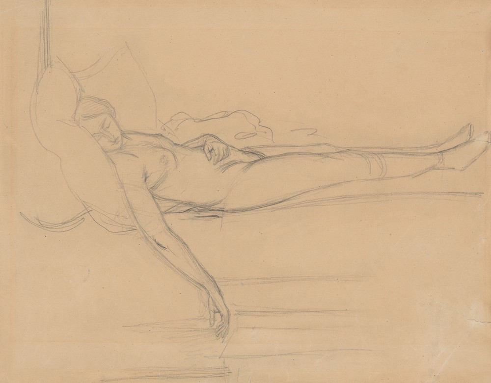 Nude study for the figure of Barbara in the painting ‘Death of Barbara Radziwiłł’