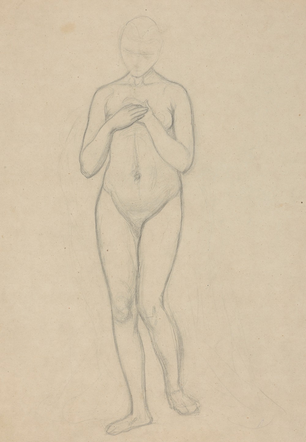 Nude study for the figure of Mary in the painting ‘The Immaculate Conception of the Blessed Virgin Mary’