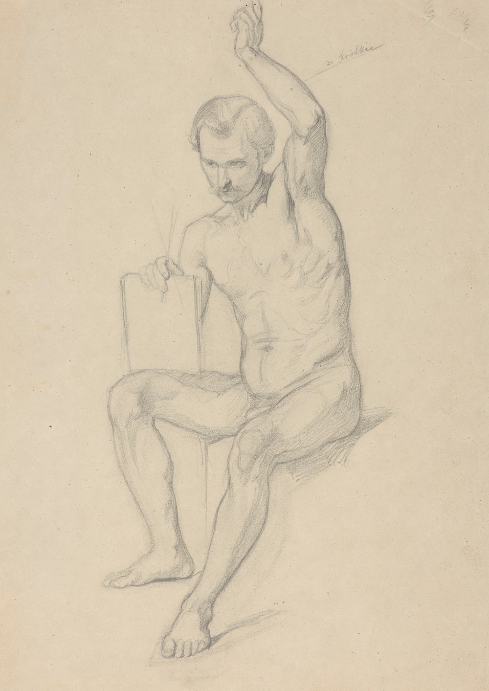 Nude study for the figure of the Prophet Isaiah in the painting ‘The Immaculate Conception of the Blessed Virgin Mary’