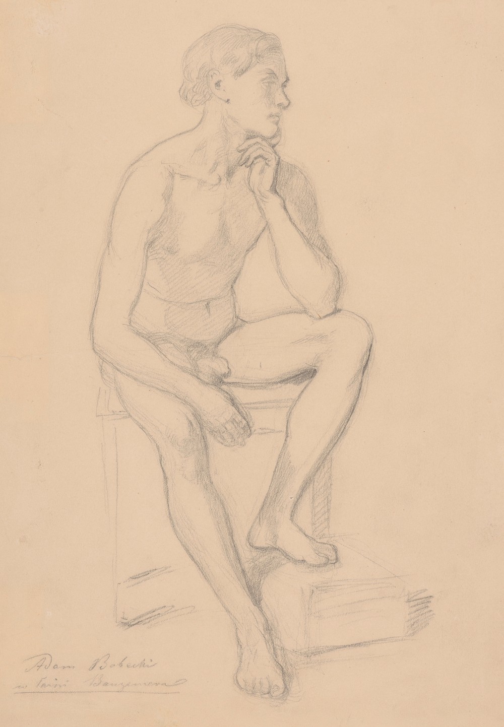 Nude study of prince for the painting ‘The Upbringing of Sigismund Augustus’