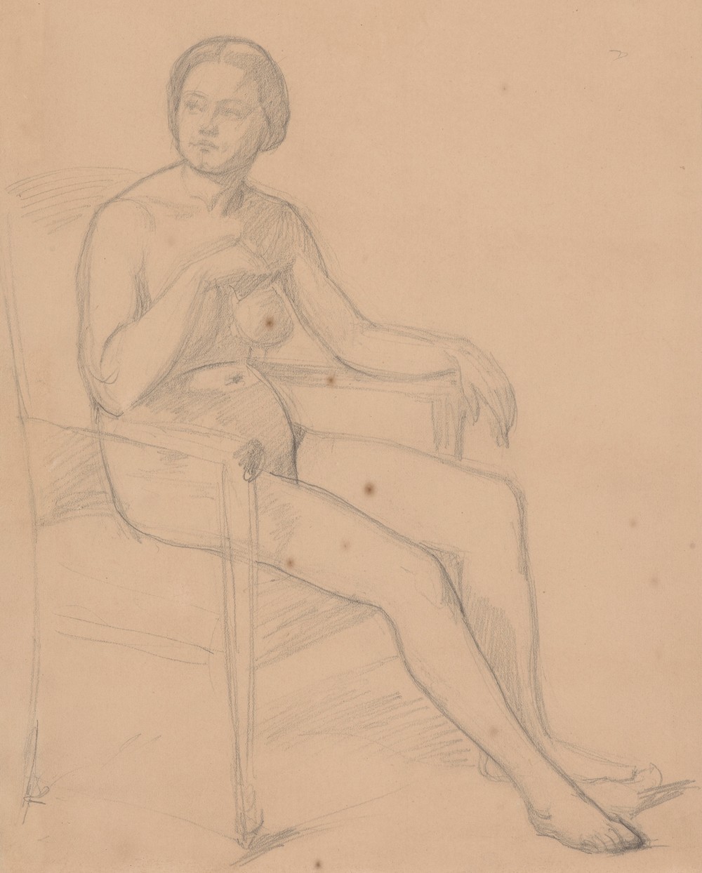 Nude study of Queen Bona for the painting ‘The Upbringing of Sigismund Augustus’