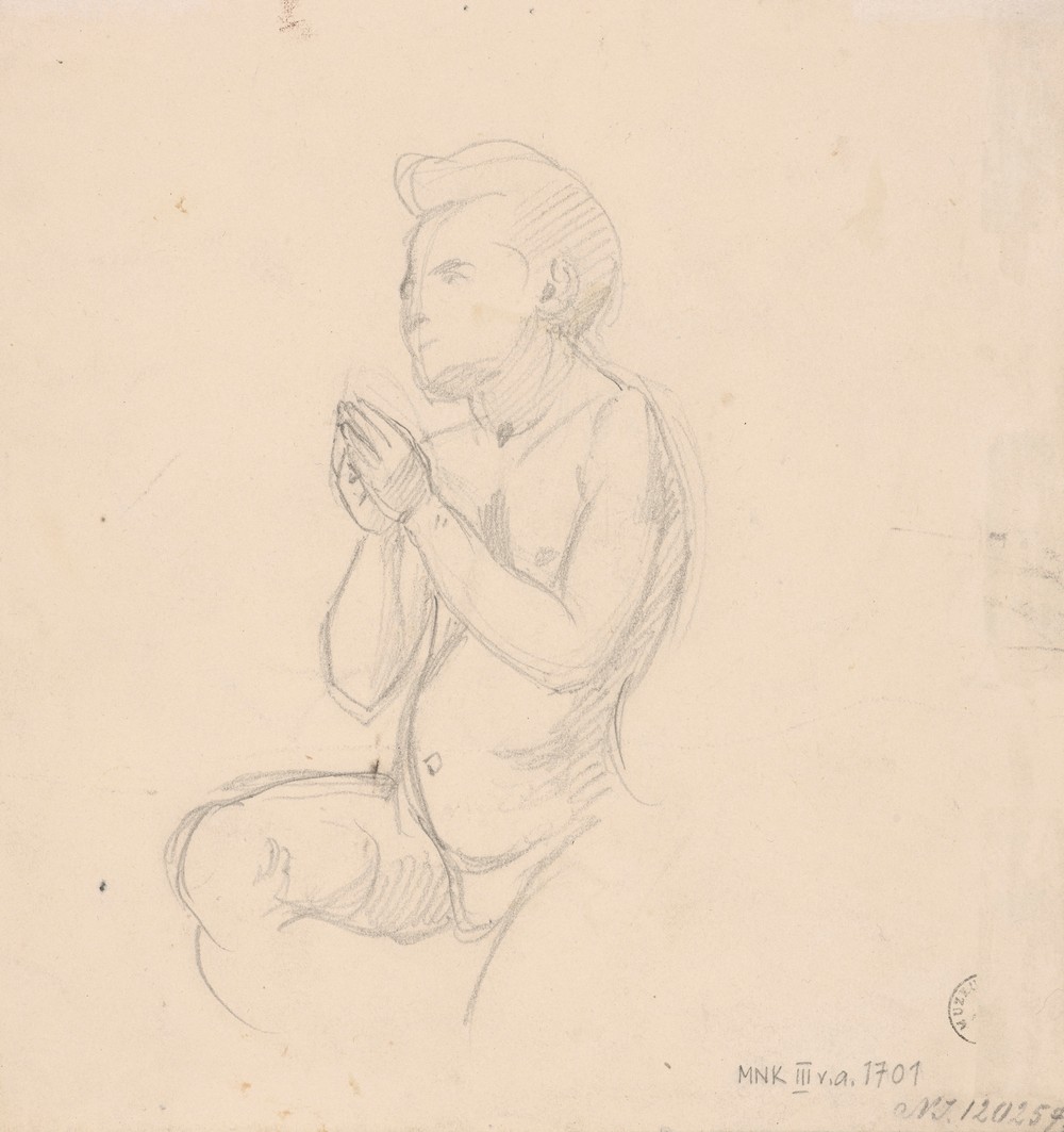 Sketch of angel for the painting ‘The Immaculate Conception’
