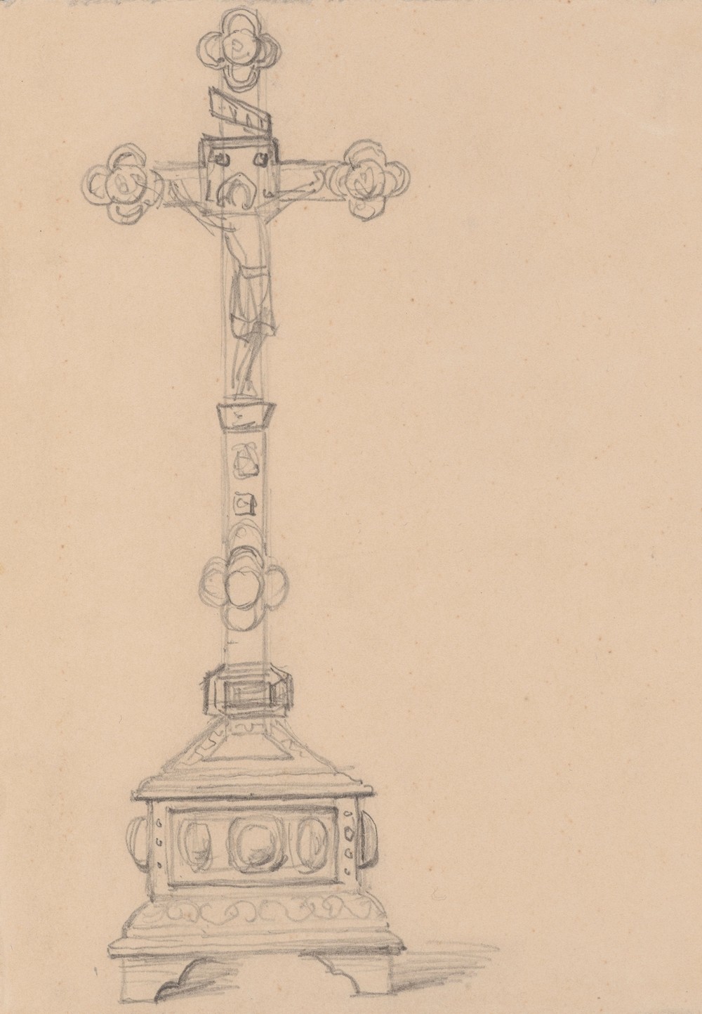 Sketch of crucifix for the painting ‘Queen Jadwiga’s Oath’