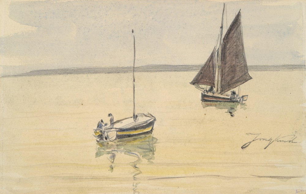 Two Fishing Boats on Calm Water (mid to late 19th century)