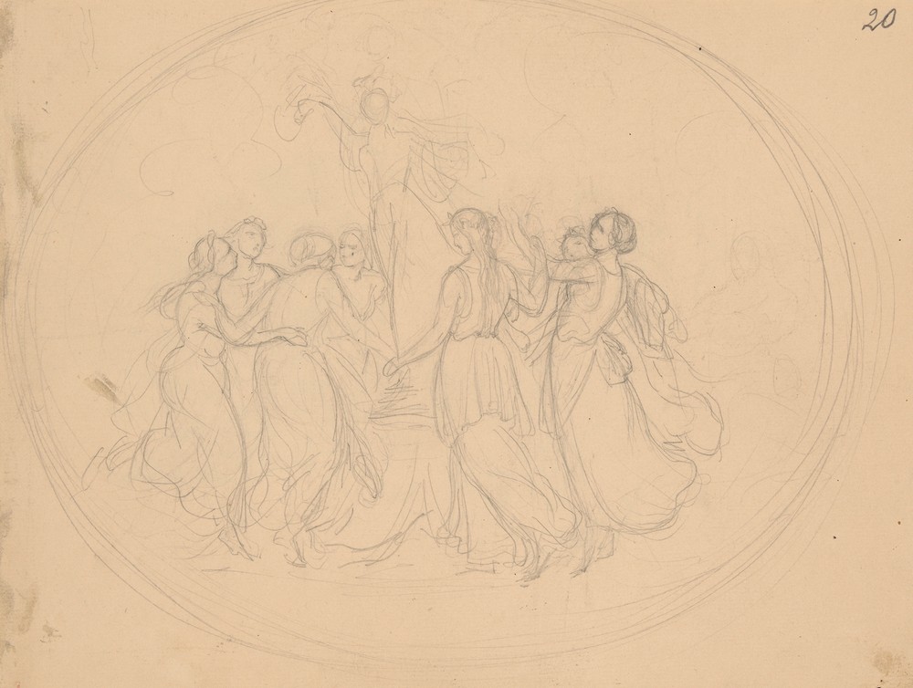 Sketch of the composition to the scene from the first act of the ‘Giselle’ ballet