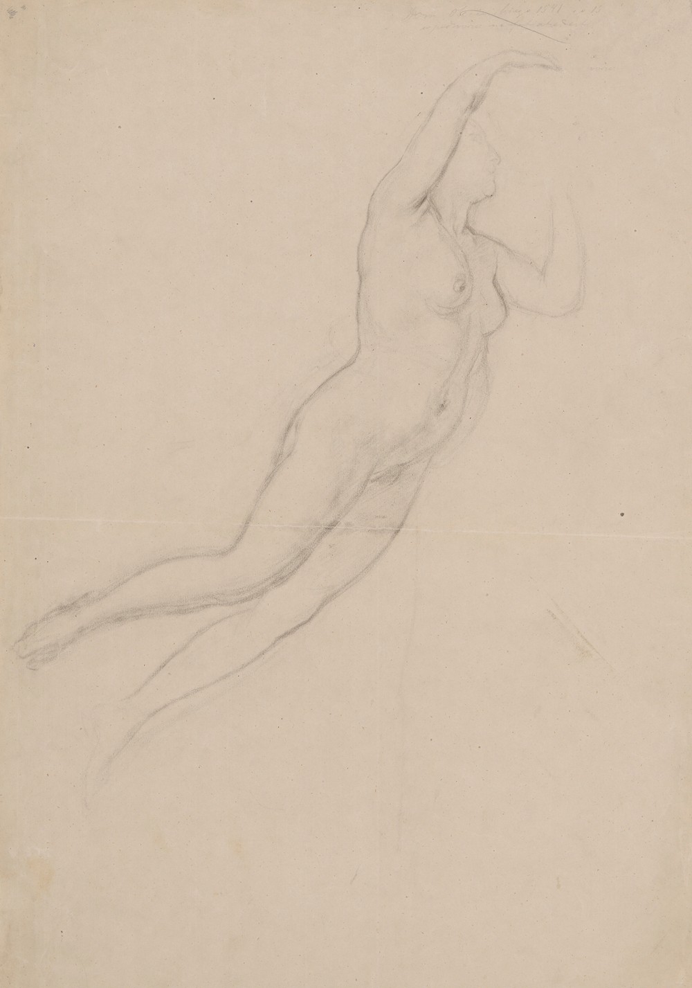 Sketch of the Psyche character to the ceiling ‘Wedding procession of Cupid and Psyche’