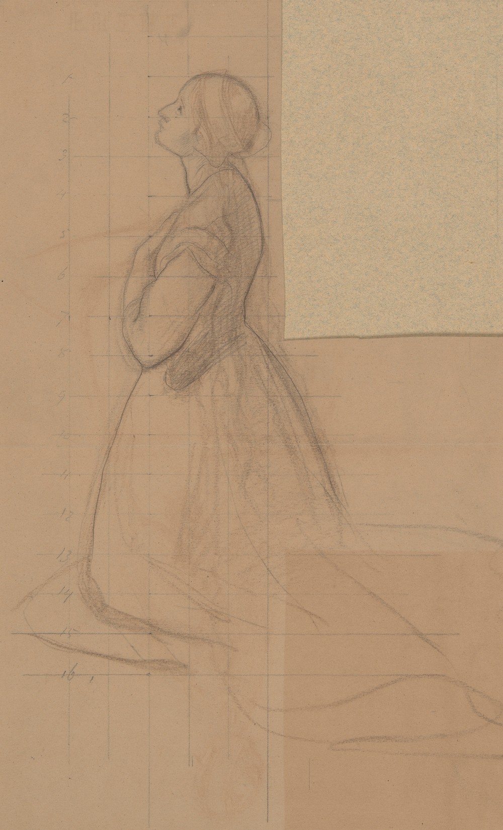 Sketch of the queen figure for the painting ‘Queen Jadwiga’s Oath’
