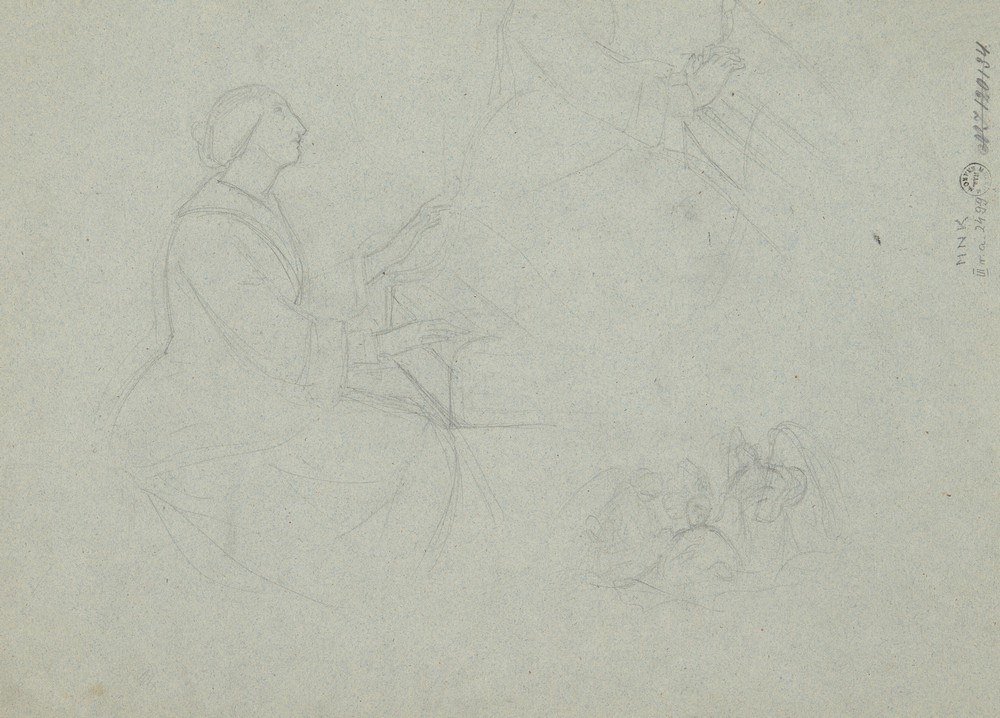 Sketch to the Figure of St Cecilia