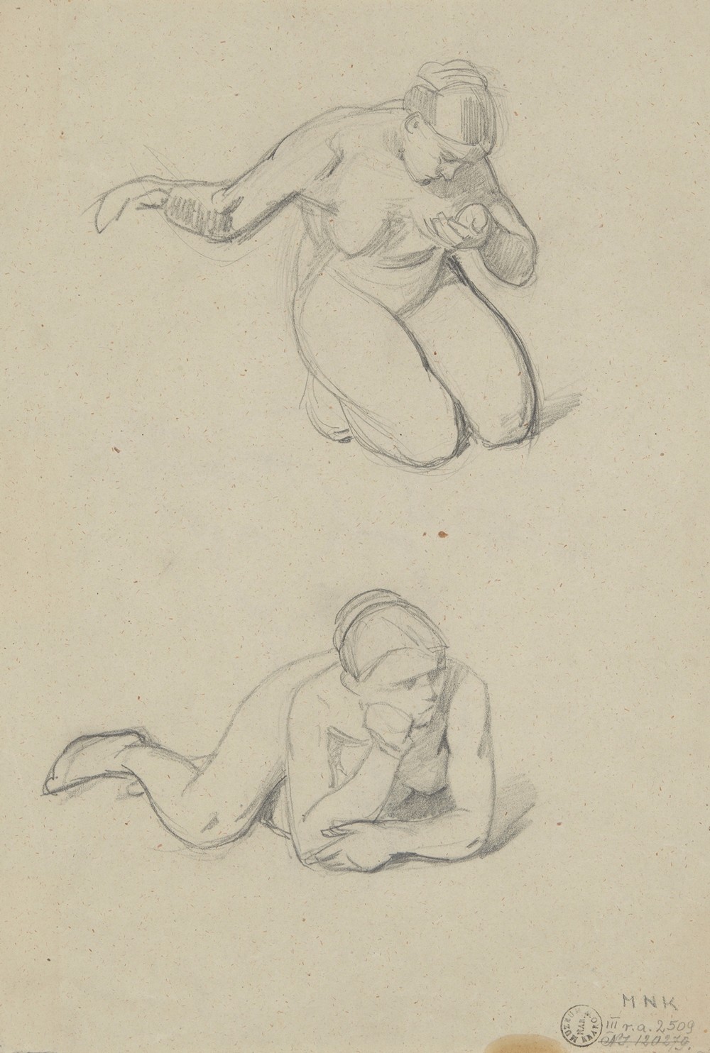 Sketches of a nude female