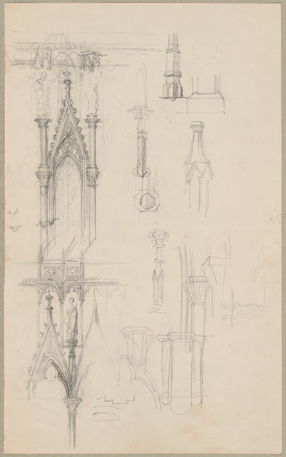 Sketches of Gothic architectural details