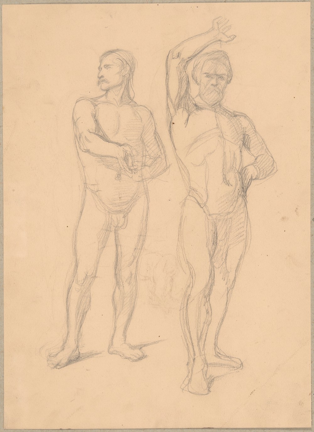 Sketches of nude males to the painting ‘Martyrdom of St. Matthias’
