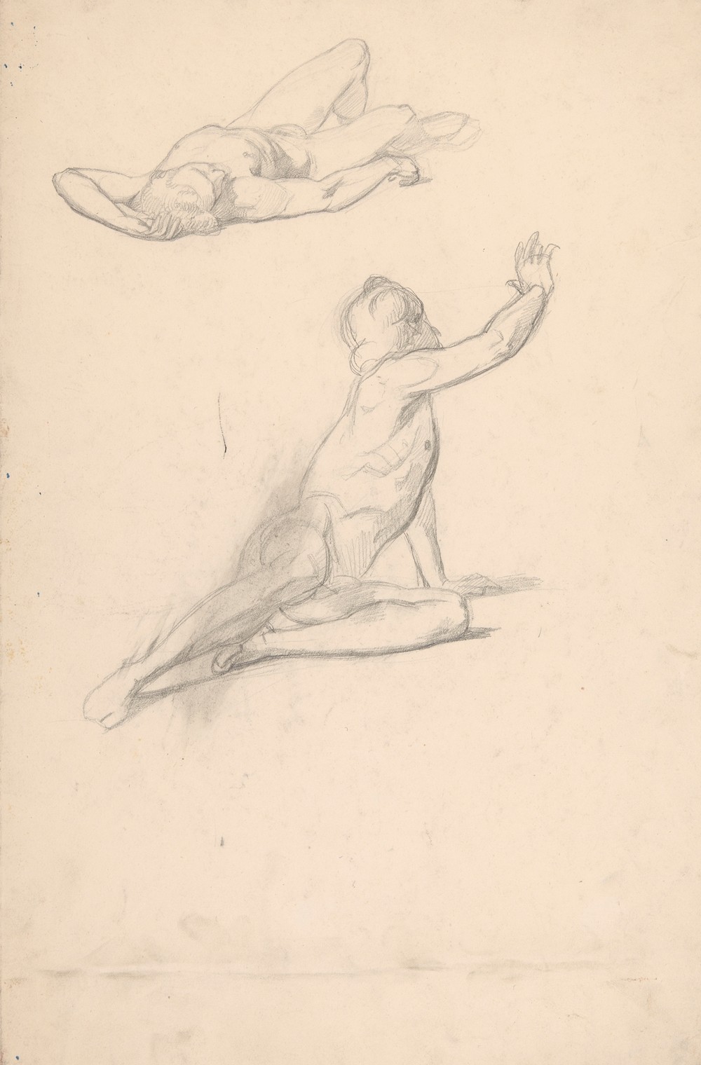 Sketches of two nude males