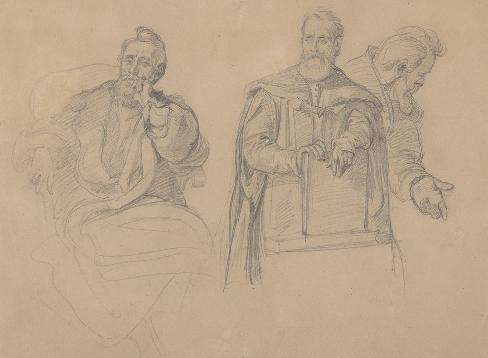 Studies of background characters for the painting ‘Queen Jadwiga’s Oath’