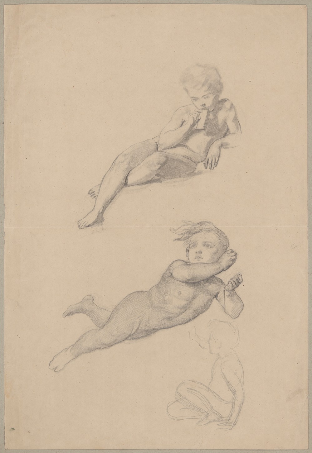 Studies of boys’ nudes to the ceiling ‘Wedding procession of Cupid and Psyche’