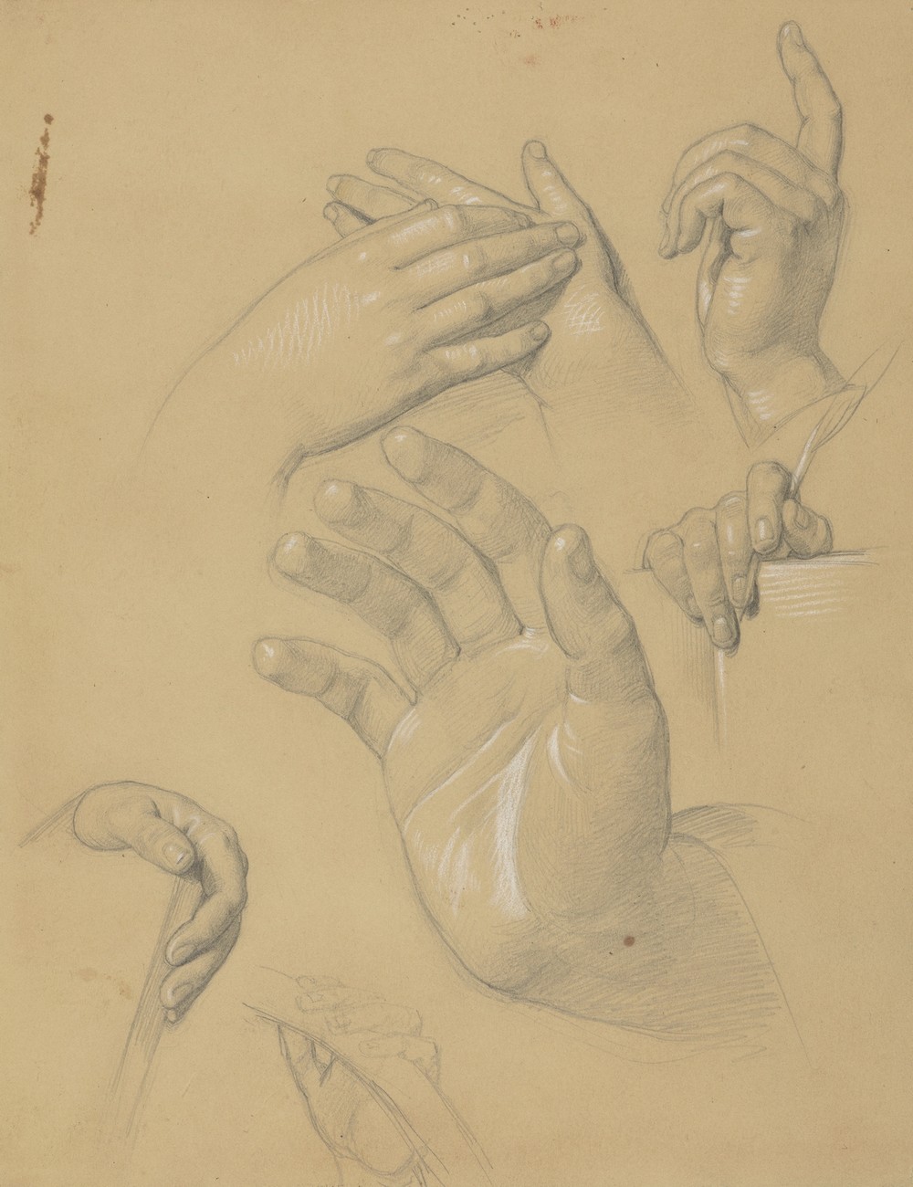 Studies of hands for the painting ‘The Immaculate Conception of the Blessed Virgin Mary’