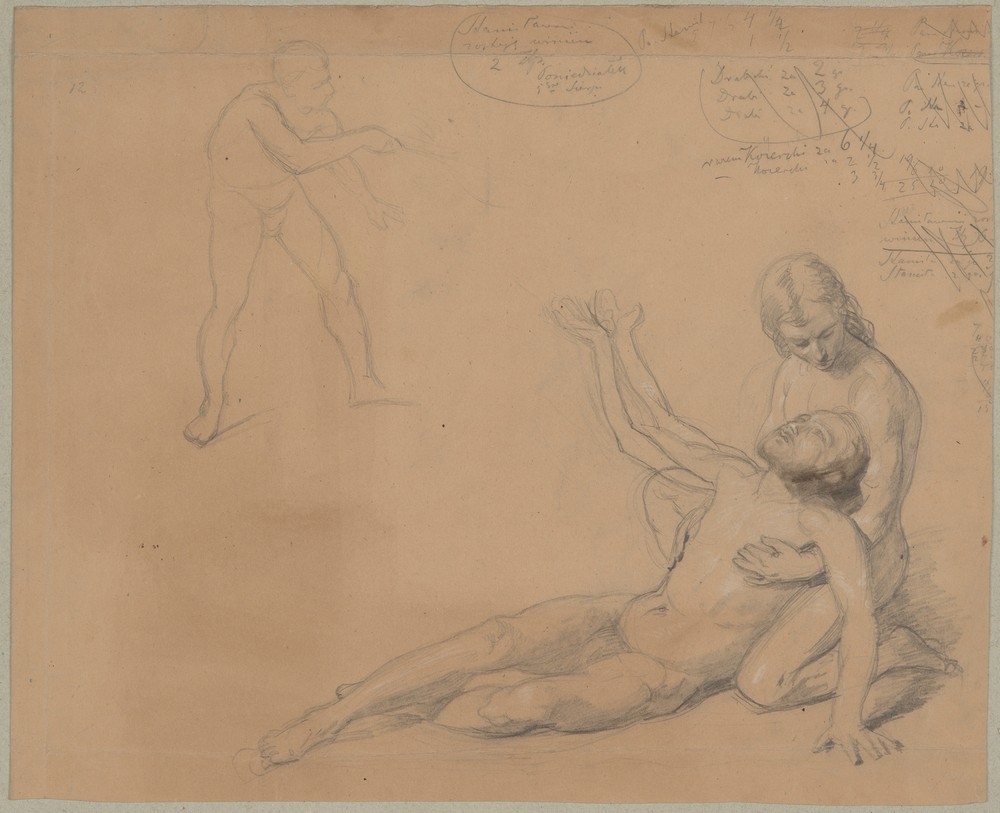 Studies of nude males to the painting ‘Martyrdom of St. Josaphat Kuntsevych’