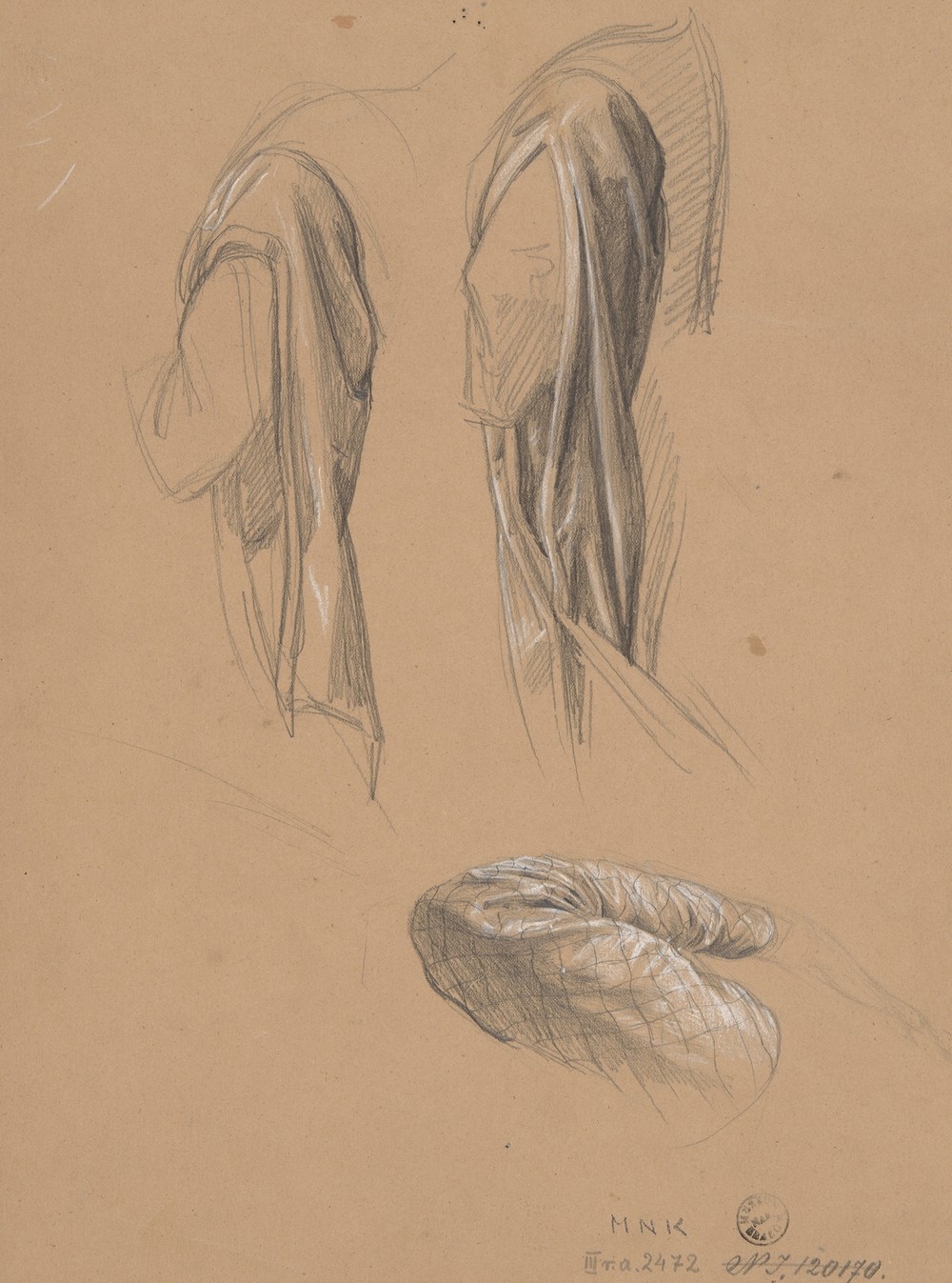 Studies of the queen’s dress sleeves for the painting ‘Queen Jadwiga’s Oath’
