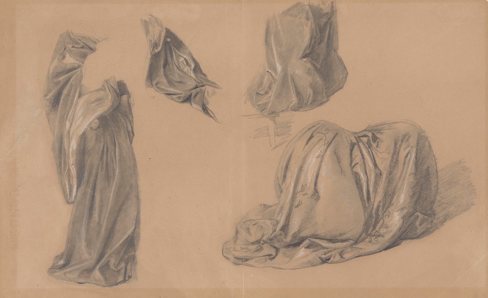 Studies of various parts of dresses for the painting ‘The Upbringing of Sigismund Augustus’