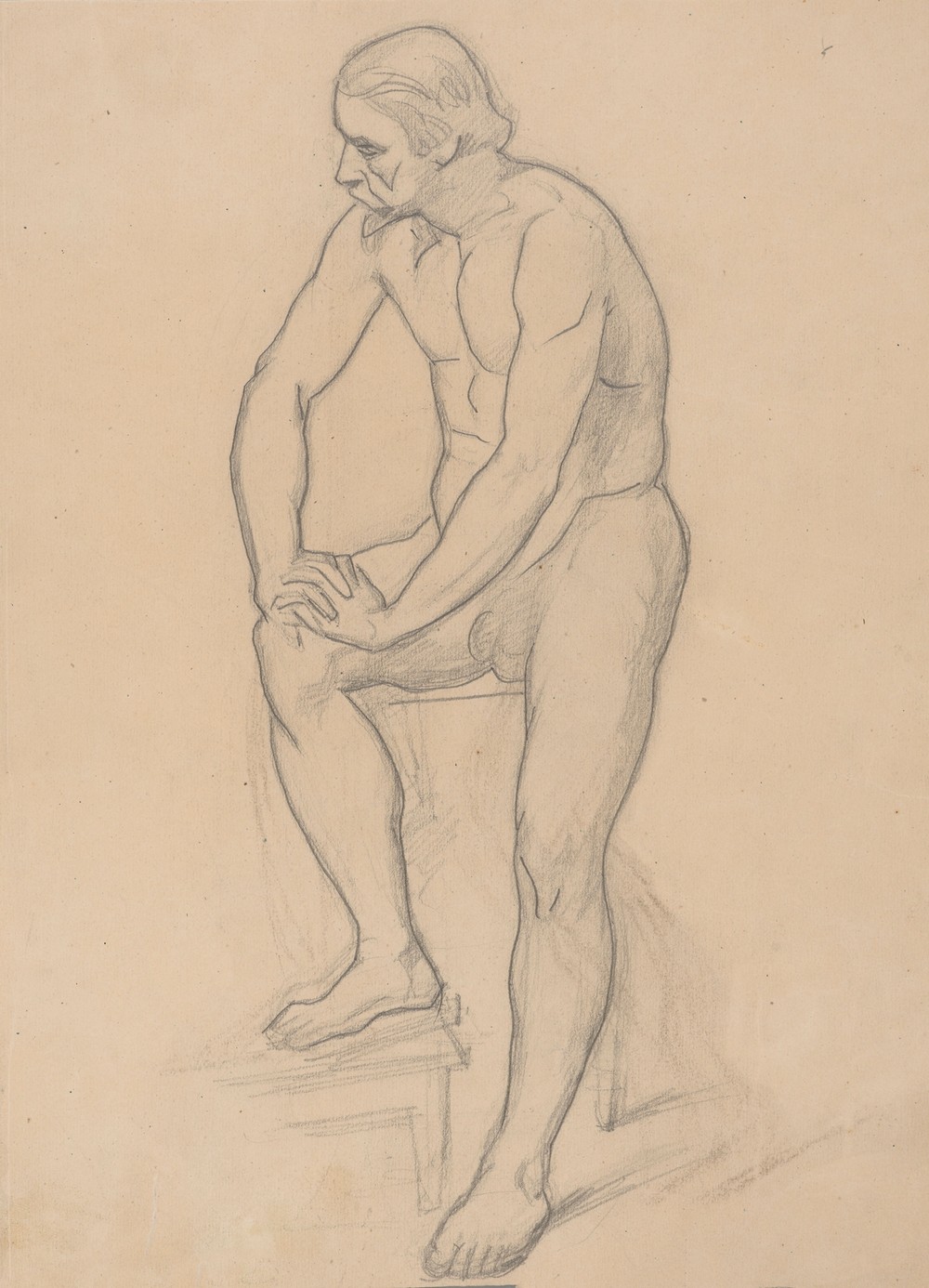 Study of the king figure for the painting ‘Death of Barbara Radziwiłł’ (nude, variant)