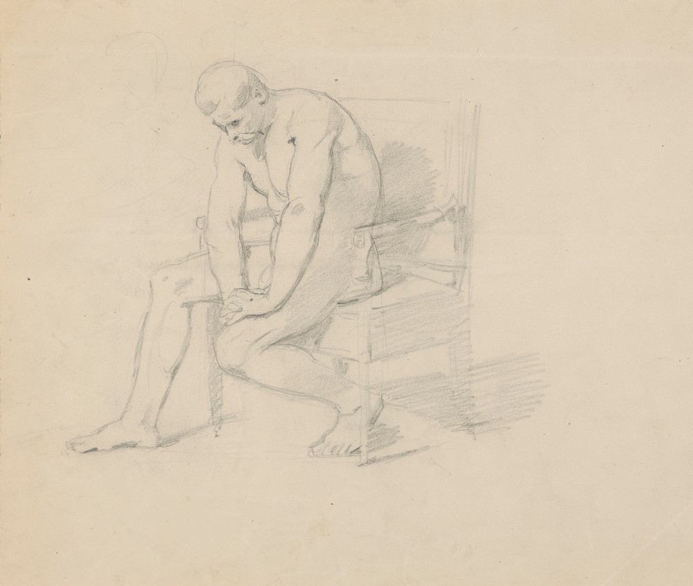 Study of the king figure for the painting ‘Death of Barbara Radziwiłł’ (nude, variant)