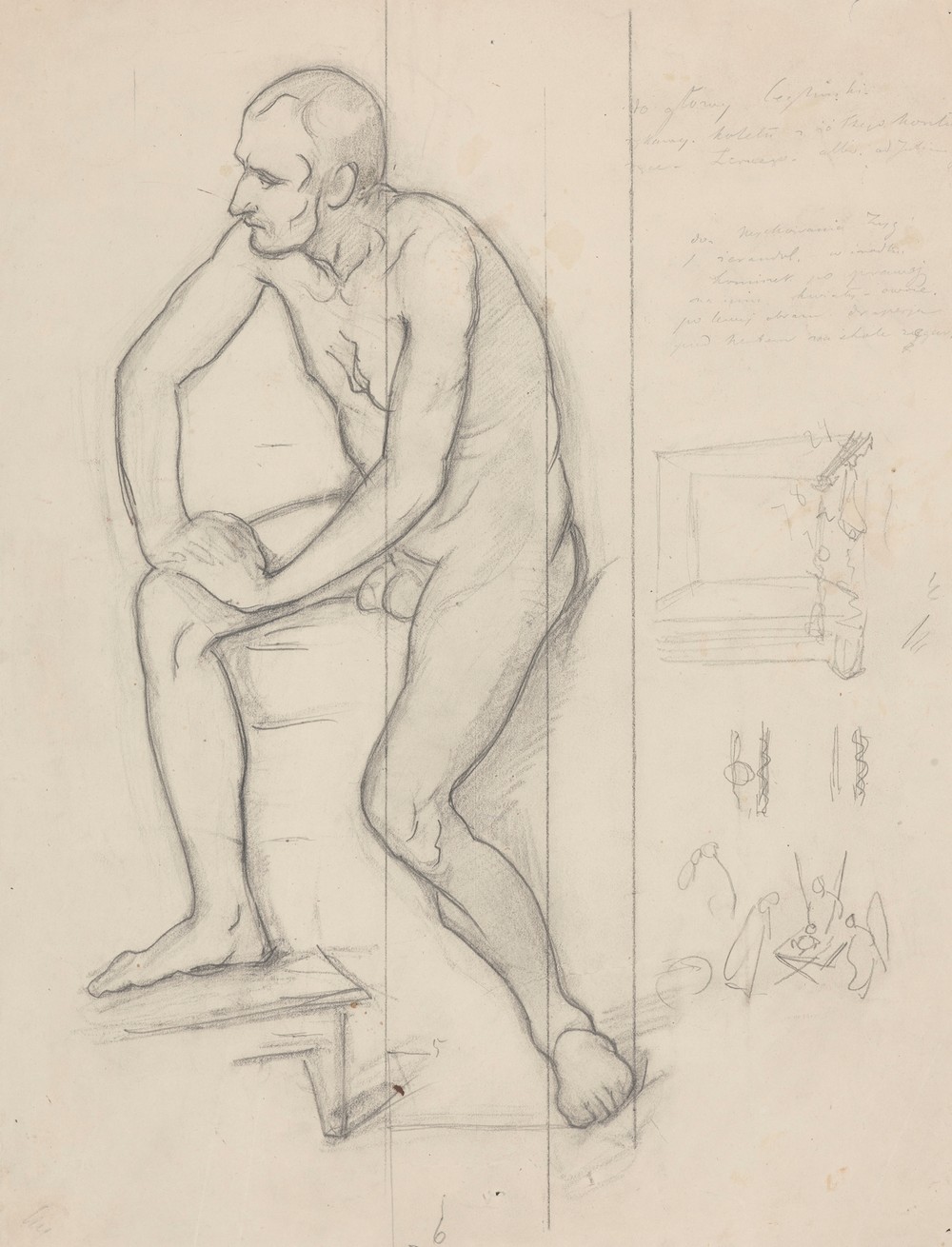 Study of the king figure for the painting ‘Death of Barbara Radziwiłł’