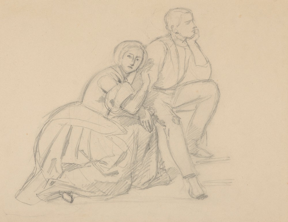 Study of the Prince and a Kneeling Lady for the Painting ‘The Upbringing of Sigismund Augustus’