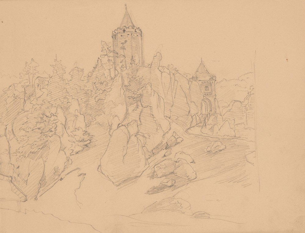 View of the ruins of the castle in Ojców