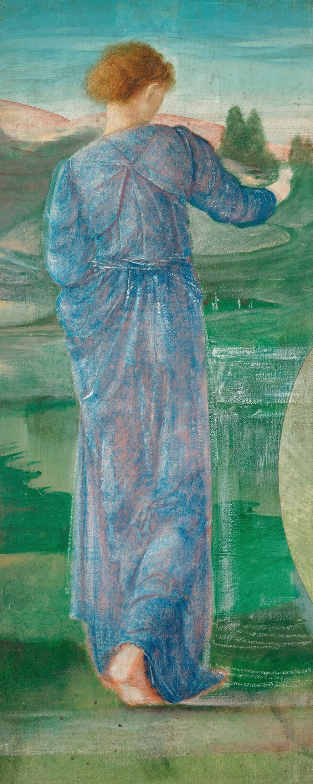 A female figure in a landscape