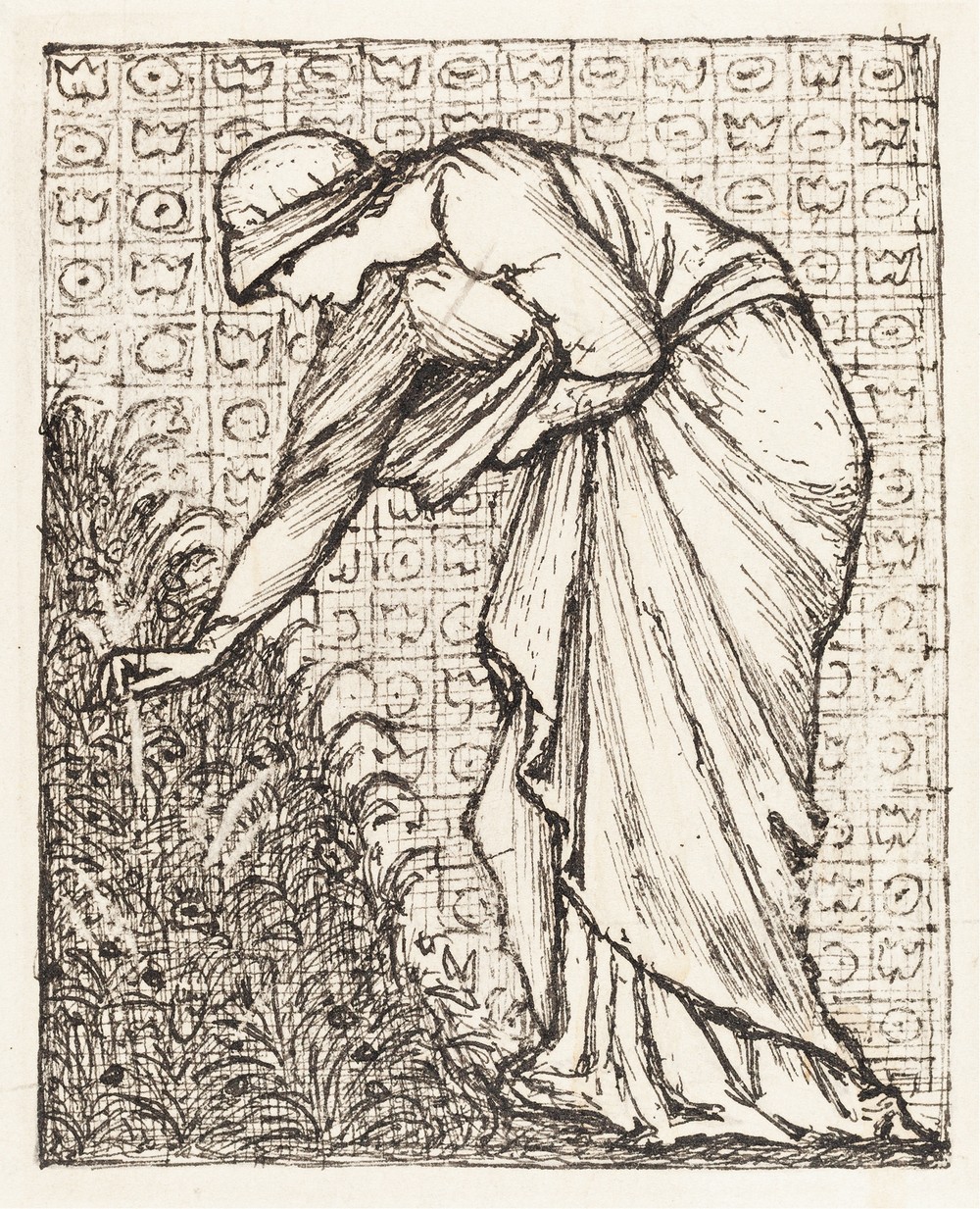 Lady Picking Flowers (c. 1890)