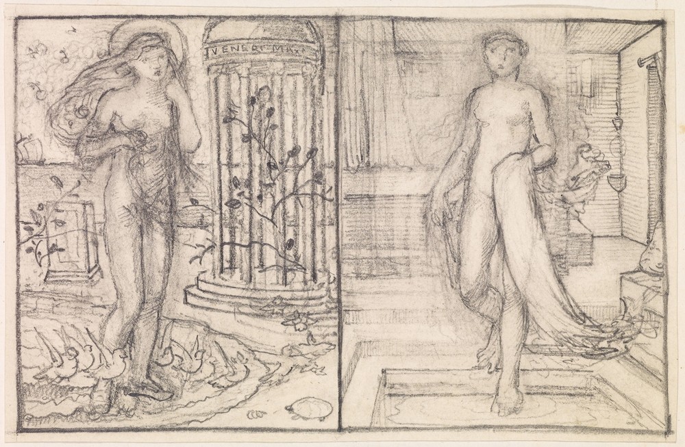 Cupid and Psyche – Two Studies of Venus on the Margin of the Sea and Psyche at the Bath