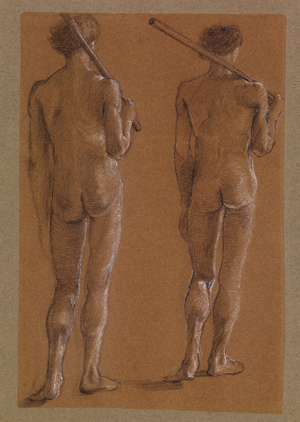 St George Series – Male Nude – Studies of two Soldiers for ‘The Princess led to the Dragon’