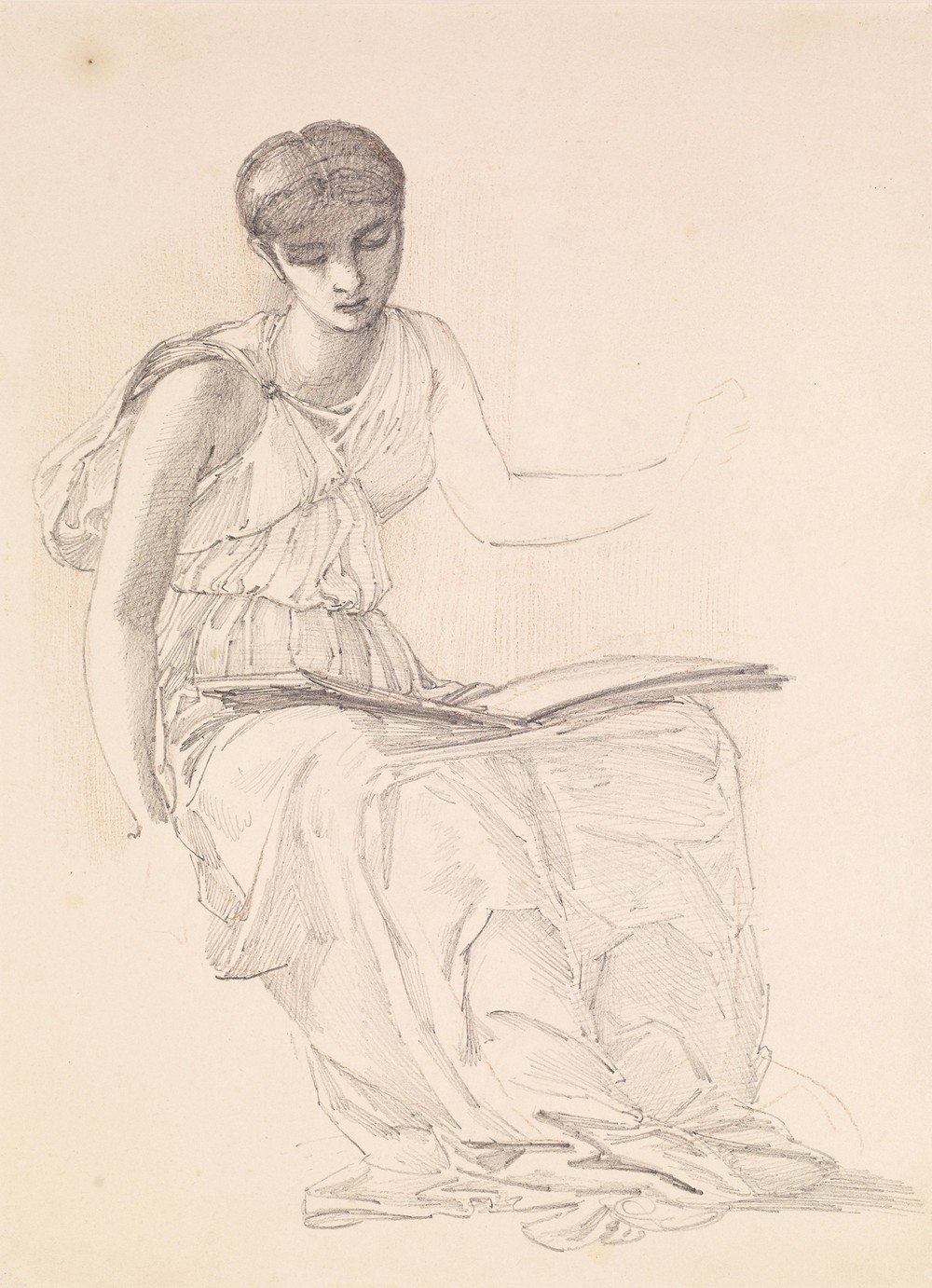 The Fates – Study of Drapery for Figure of Clotho