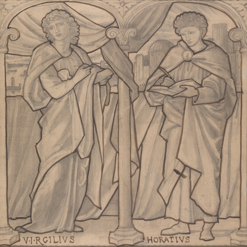 Preparatory Design for a Stained Glass Window, Virgil and Horace