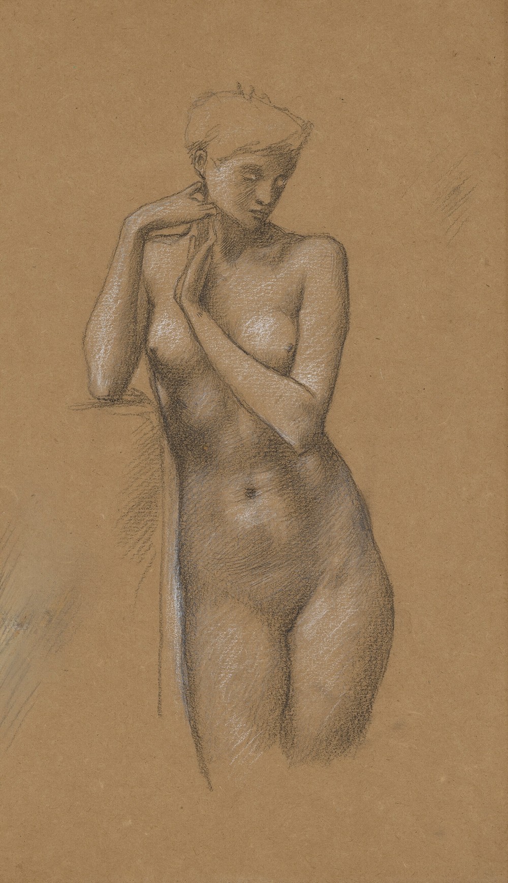 Study of female nude for the Hill Fairies in ‘Arthur in Avalon’