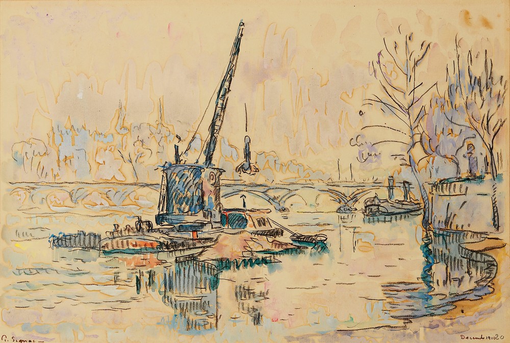 Paris, La Seine au Quai Malaquais (the crane)