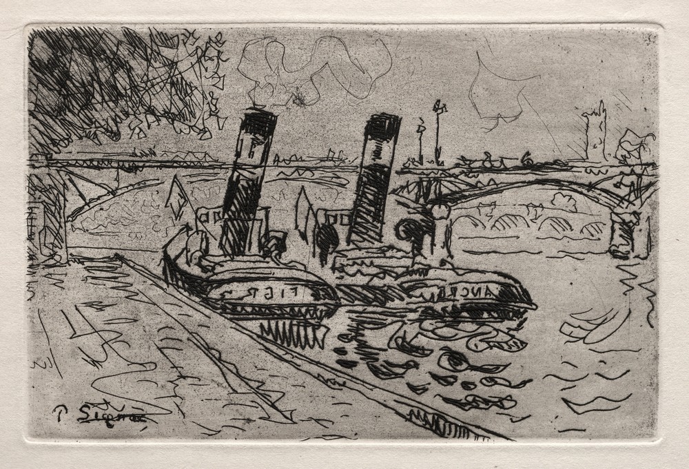 Paris, Le Pont des Arts avec Remorqeurs